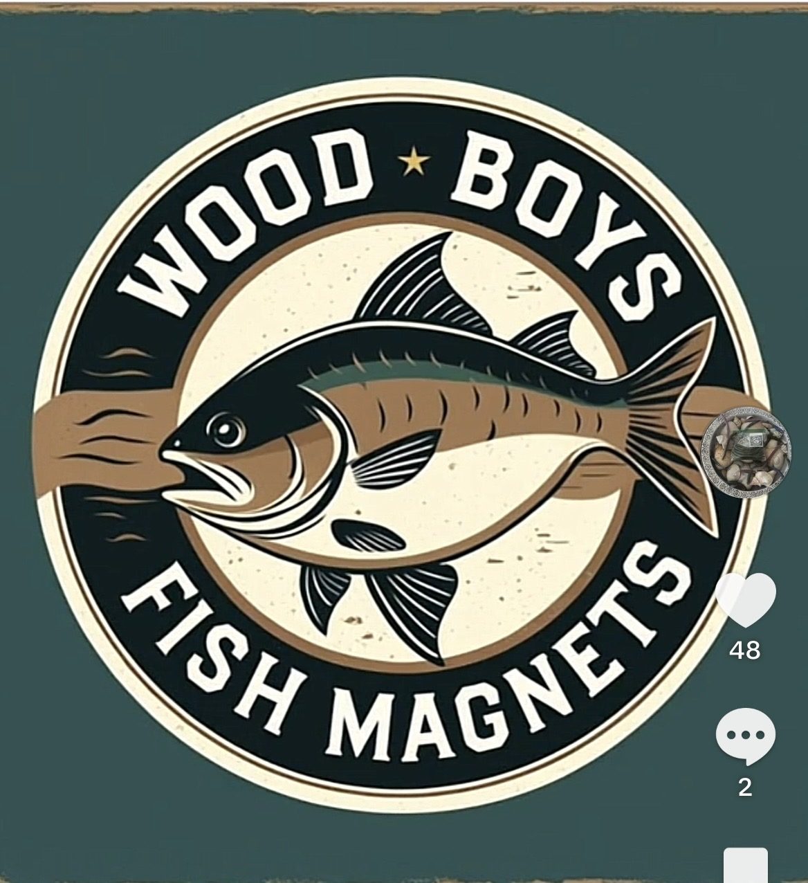 Wood Boys Fish Magnets photo 1